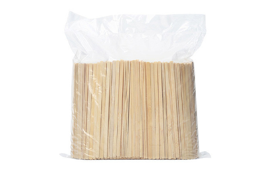 Biodegradable Coffee Bamboo Stir Sticks Individually Wrapped 110mm For Beverage