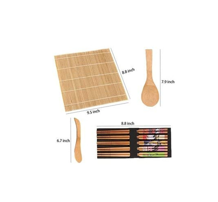 OEM Japanese Bamboo Rolling Mats At Home Sushi Kit with Chopsticks Knife