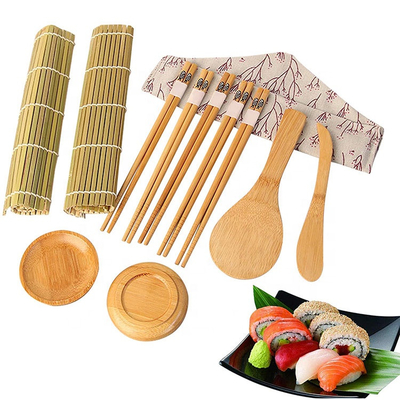 OEM Japanese Bamboo Rolling Mats At Home Sushi Kit with Chopsticks Knife
