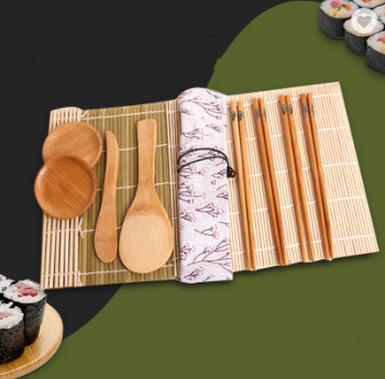 9PCS Disposable Bamboo Sushi Roll Set kit Rice Spreader For Starter