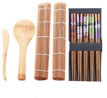 Homemade Bamboo Sushi Roll Kit for Family Office Party 4Pcs/set