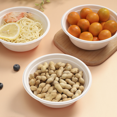 Disposable Sugarcane Pulp Bowl Barbecue Household Picnic 17oz Disposable Bowl