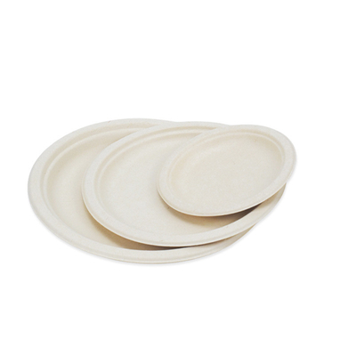 Customized Disposable Paper Plate Round Sugarcane Pulp Paper Plate for Birthday Cake