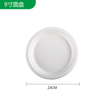 Customized Disposable Paper Plate Round Sugarcane Pulp Paper Plate for Birthday Cake
