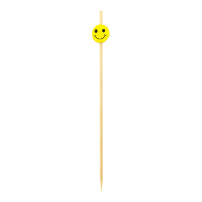 Fancy Smiley Face Disposable Decorative Bamboo Picks Toothpicks For Appetizer 12cm